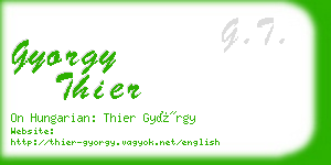 gyorgy thier business card